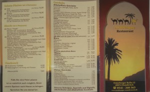 Flyer des Restaurants Arabesque